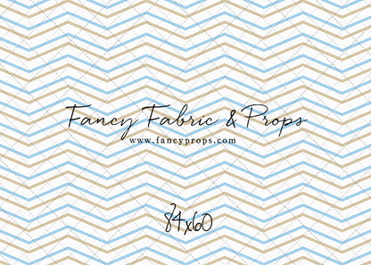 Simple Blue & Tan Chevron