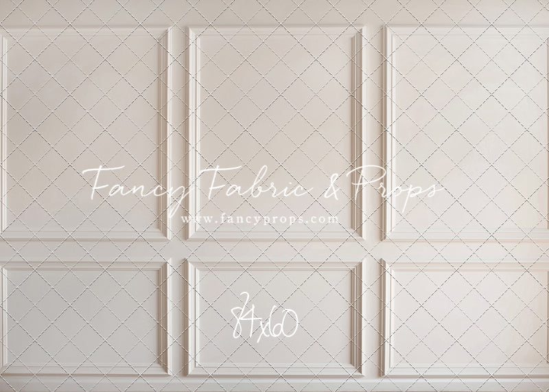 Simple Ivory Panel Wall - With Winter's Grace Floor Sweep Option