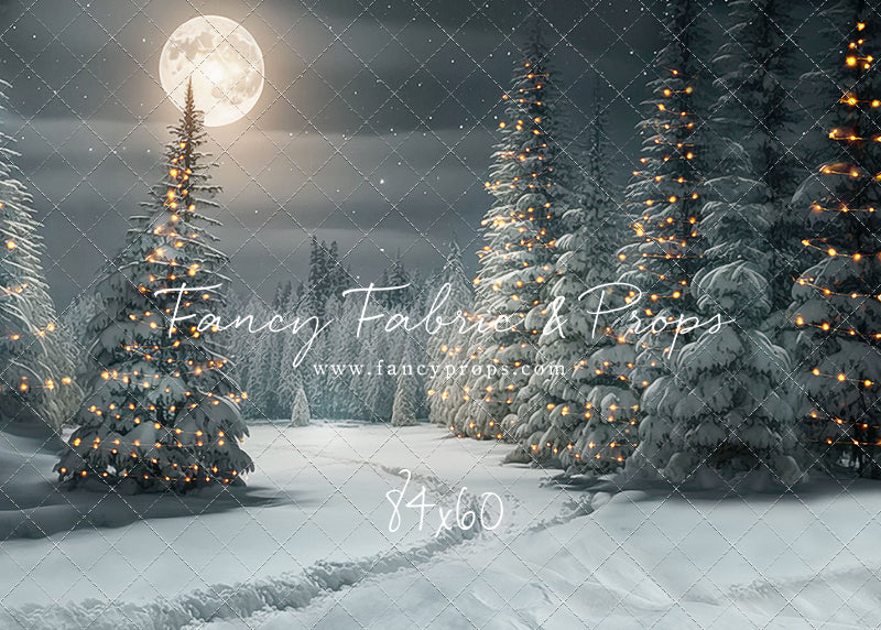 Snowy Road With Lights - with Sweep Option