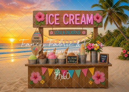 Sunset Ice Cream Stand - With Sweep Option