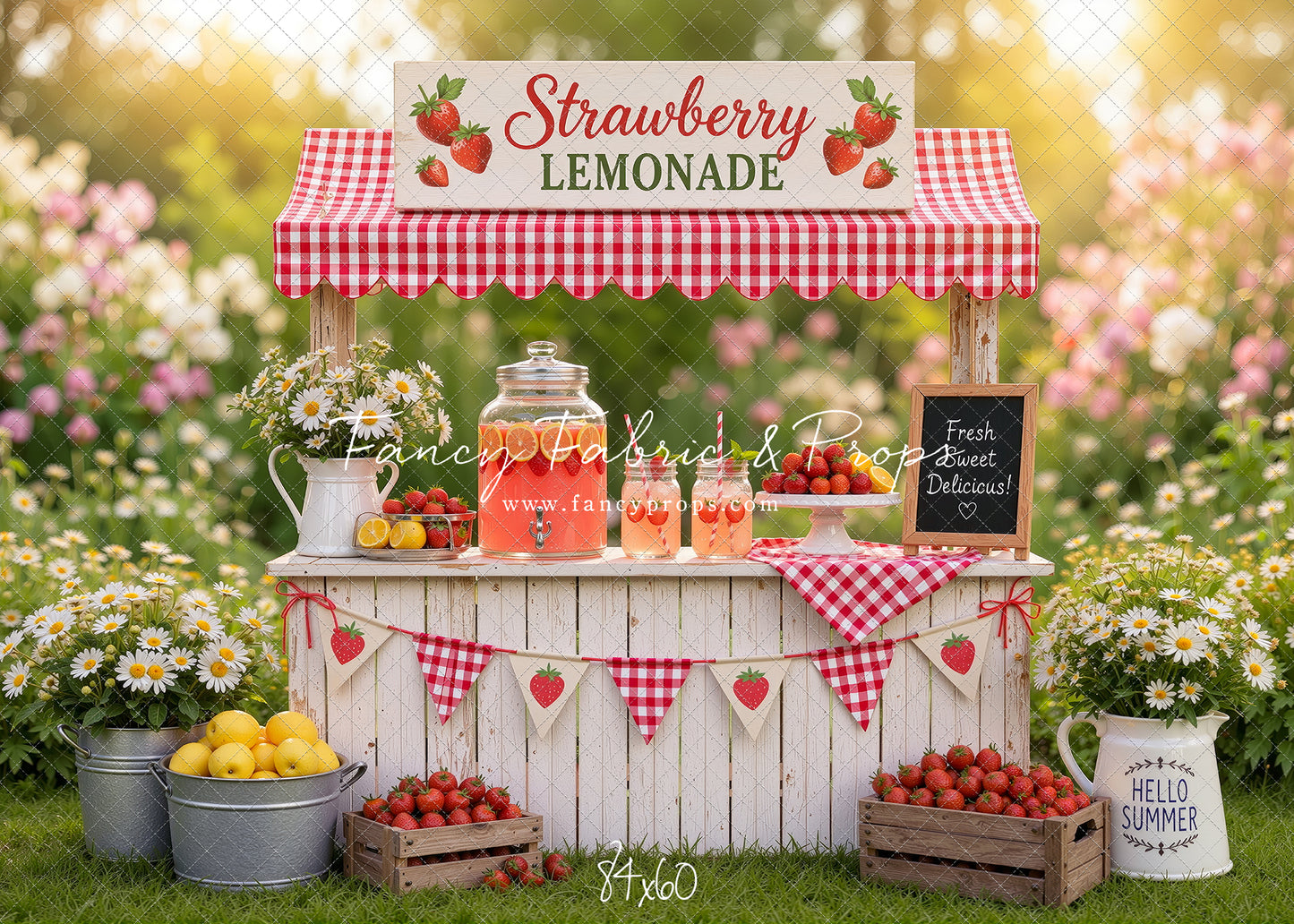 Sweet Strawberry Sips - With Sweep Option