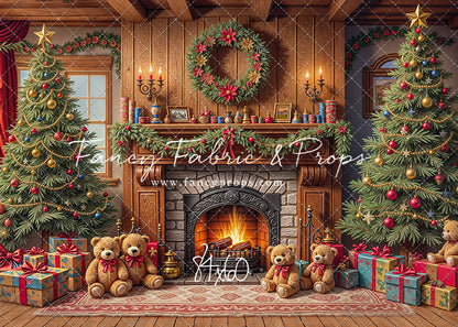 Teddy's Fireside Christmas - with Sweep Option