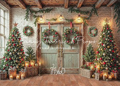 The Christmas Cabin Porch - with Sweep Option