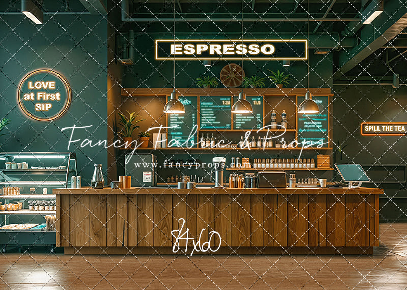 The Coffee Spot - Wood Floor Version - With Sweep Option