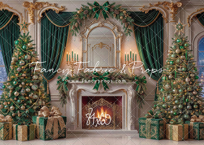 The Emerald Christmas Hearth  - with Sweep Option