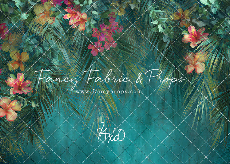 Tropical Teal Bloom - With Sweep Option