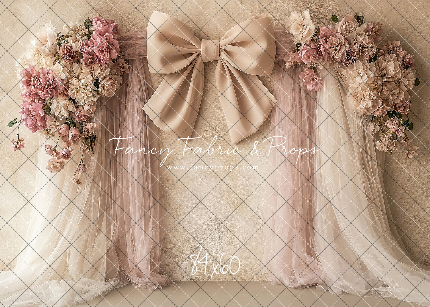 Velvet Blossom Bow Arch - With Sweep Option