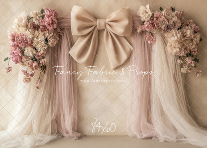 Velvet Blossom Bow Arch - With Sweep Option