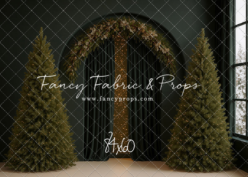 Velvet Christmas Arch - With Sweep Option