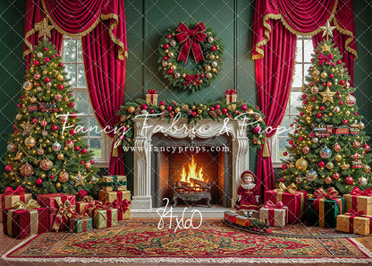 Vintage Christmas Hearth - with Sweep Option