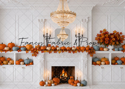 White Autumn Fireplace - With Sweep Option