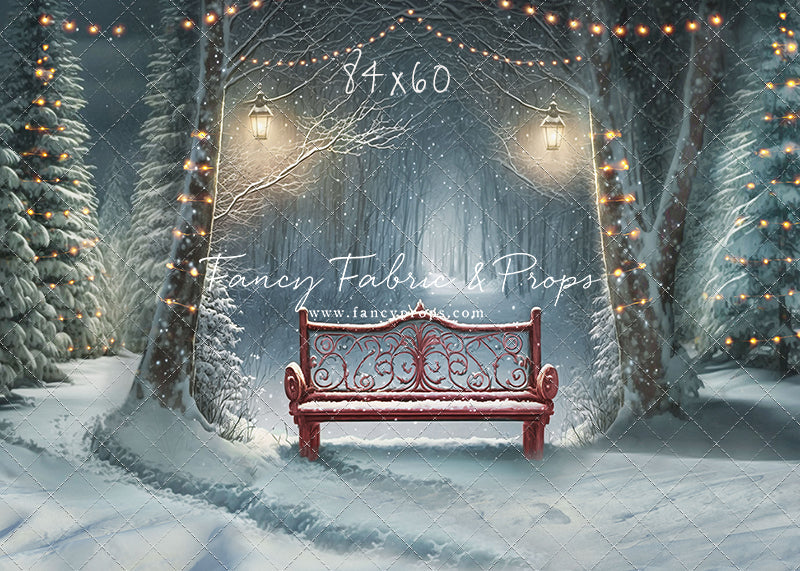 Snowy Bench - Red - with Sweep Option
