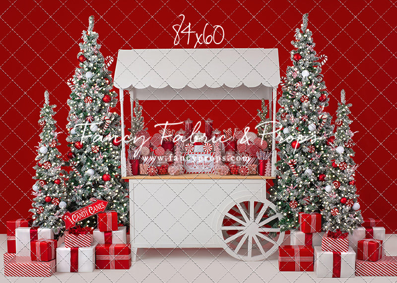 Candy Cane Sweets Cart