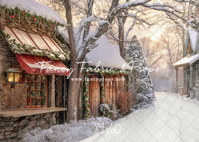 Country Christmas Store Street - with Sweep Option