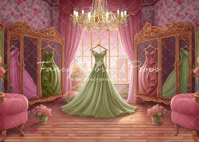Dress Like A Princess - Green Dress - With Sweep Option