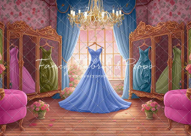 Dress Like A Princess - Dark Blue Dress - With Sweep Option