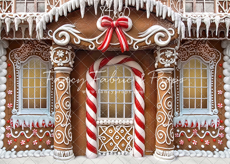 Fancy Peppermint Gingerbread House - With Sweep Option