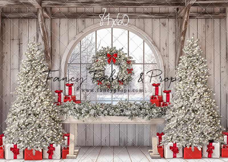 Farmhouse Christmas Winter View