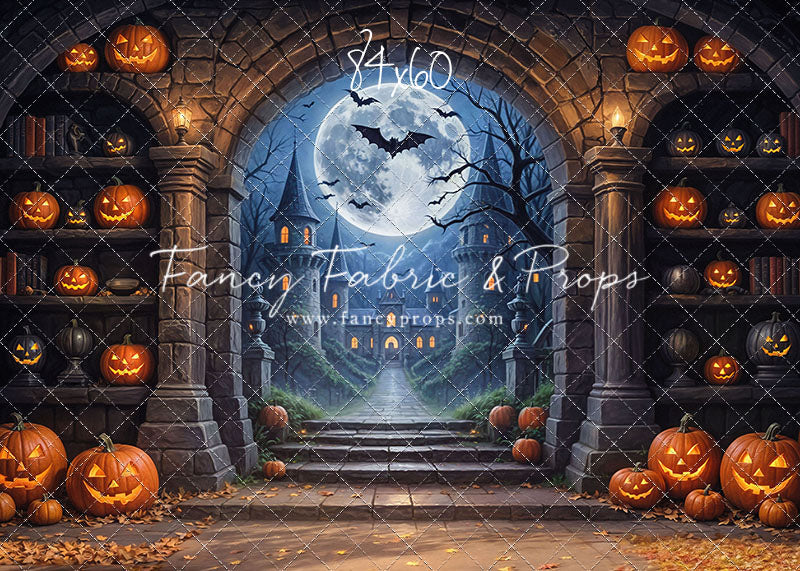 Gothic Halloween Gateway -Leaves Floor - With Sweep Option