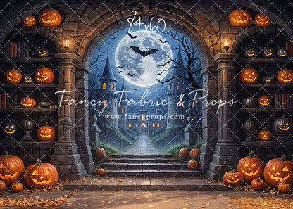 Gothic Halloween Gateway -Leaves Floor - With Sweep Option