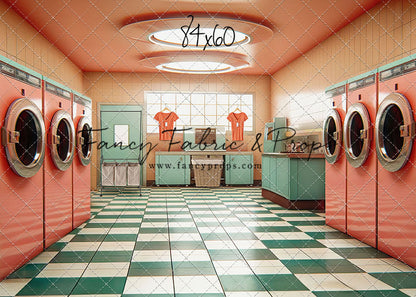 Laundry Day - Coral With Double Washers- With Sweep Option