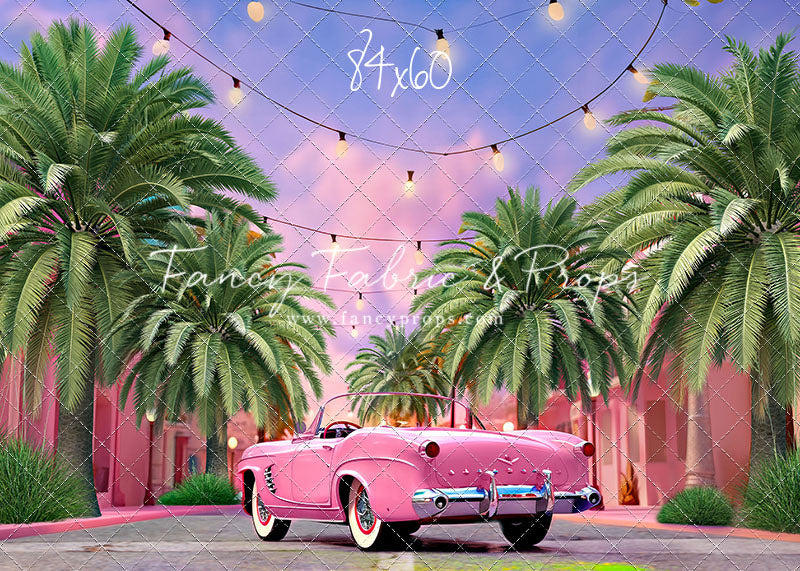 Malibu Shopping Center - Pink Car - With Sweep Option