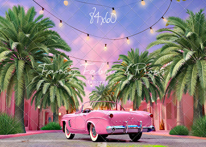 Malibu Shopping Center - Pink Car - With Sweep Option