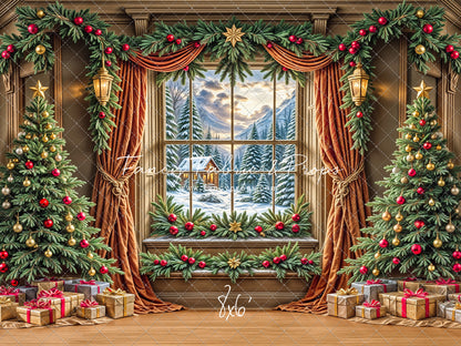 Frosted Pines & Presents - with Sweep Option