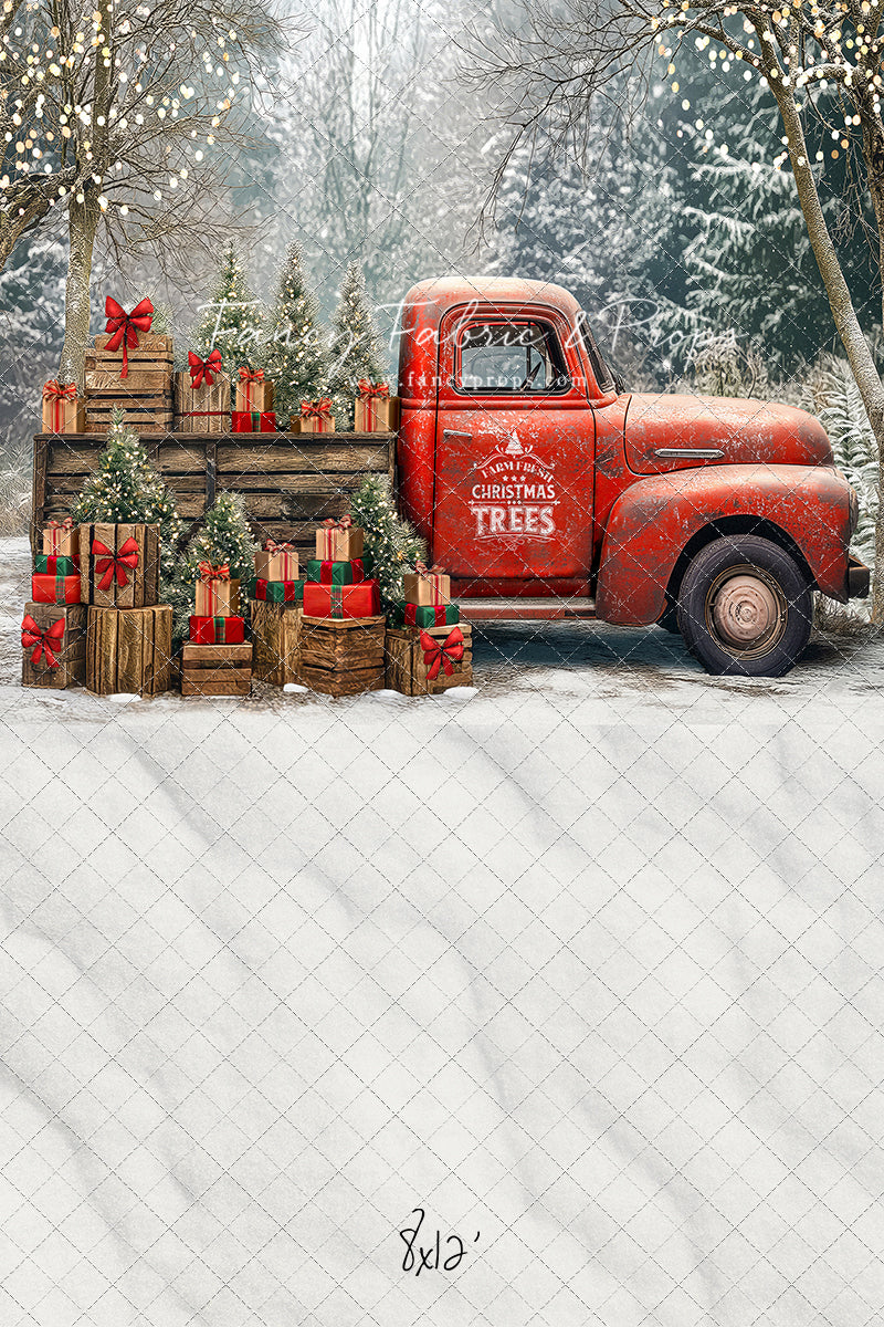 Country Christmas Tree Farm Truck - with Sweep Option