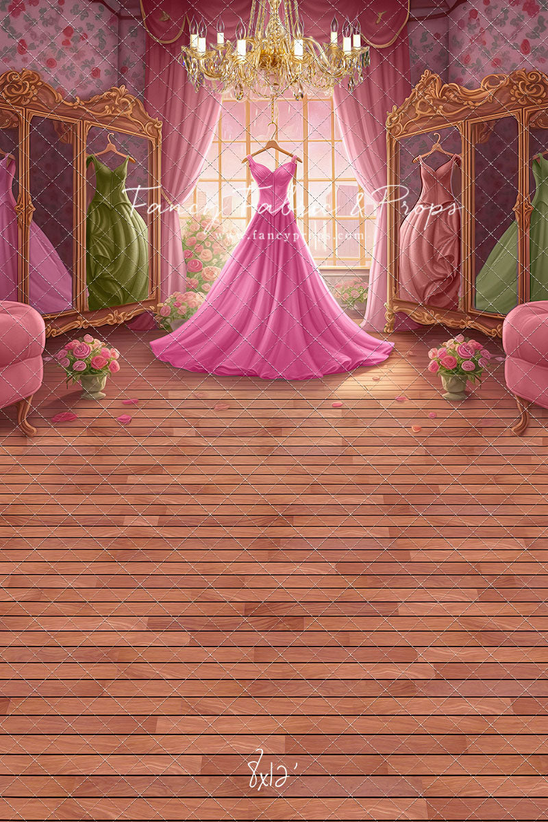 Dress Like A Princess - Pink Dress/Pink Curtains - With Sweep Option