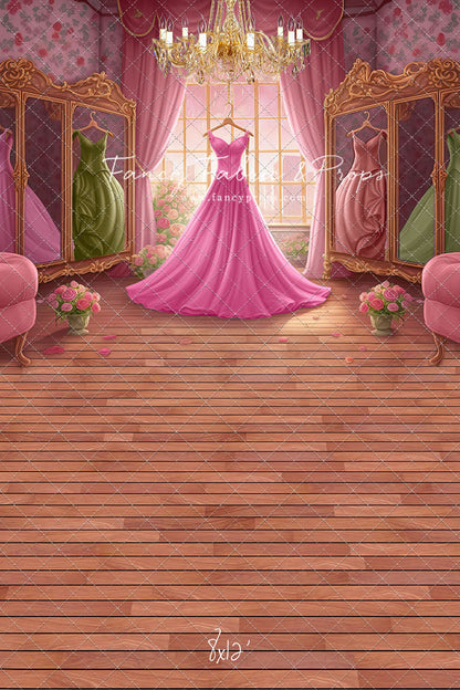 Dress Like A Princess - Pink Dress/Pink Curtains - With Sweep Option