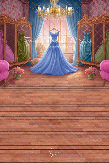 Dress Like A Princess - Dark Blue Dress - With Sweep Option