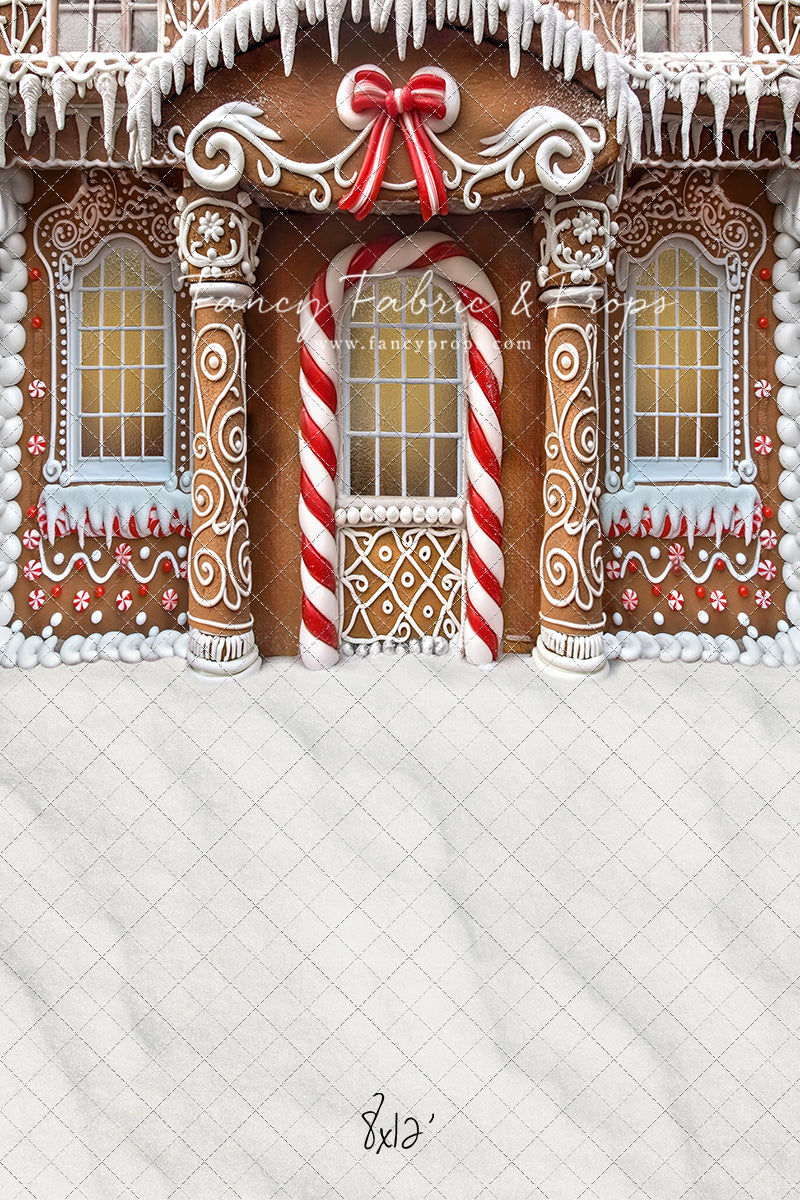 Fancy Peppermint Gingerbread House - With Sweep Option
