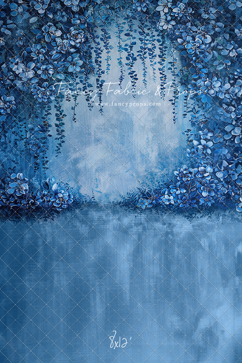 Painted Indigo Florals - Sweep Only