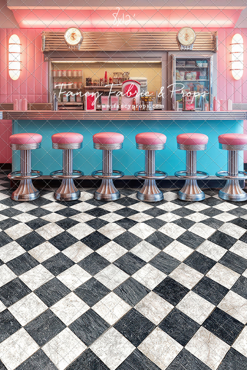 Rockin Retro Pastel Diner - With Sweep Option