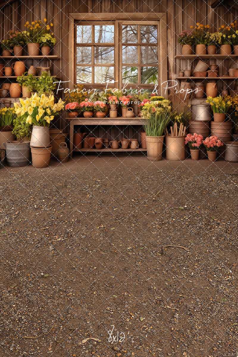 Rustic Greenhouse Garden View - With Sweep Option