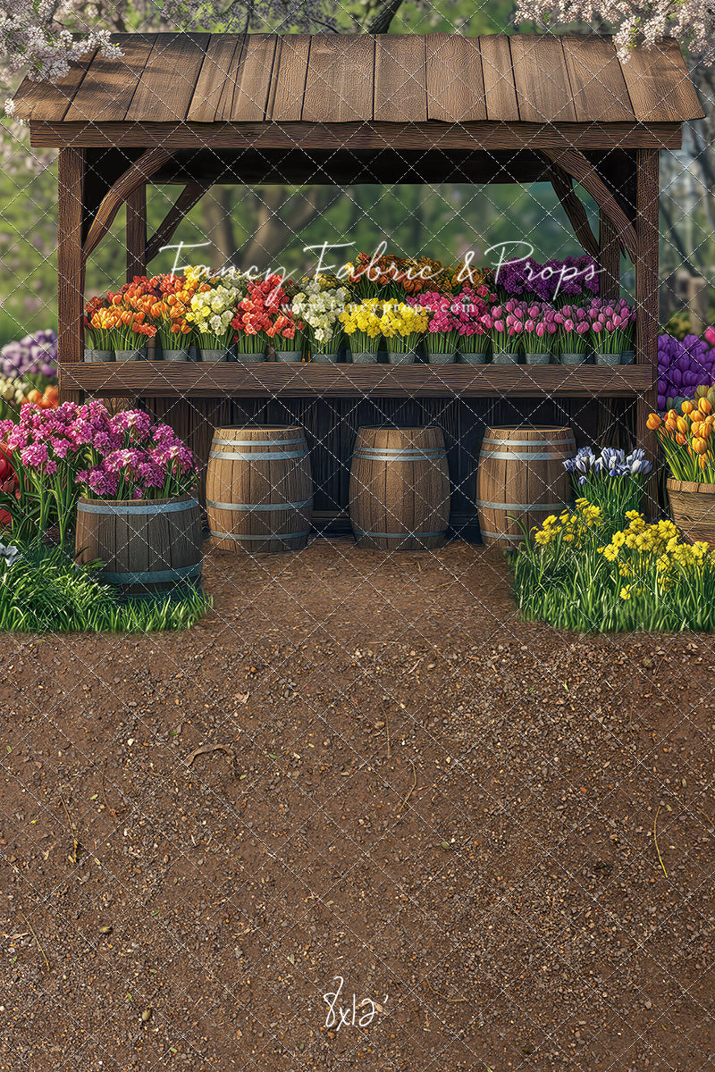 Rustic Spring Flower Stand - With Sweep Option