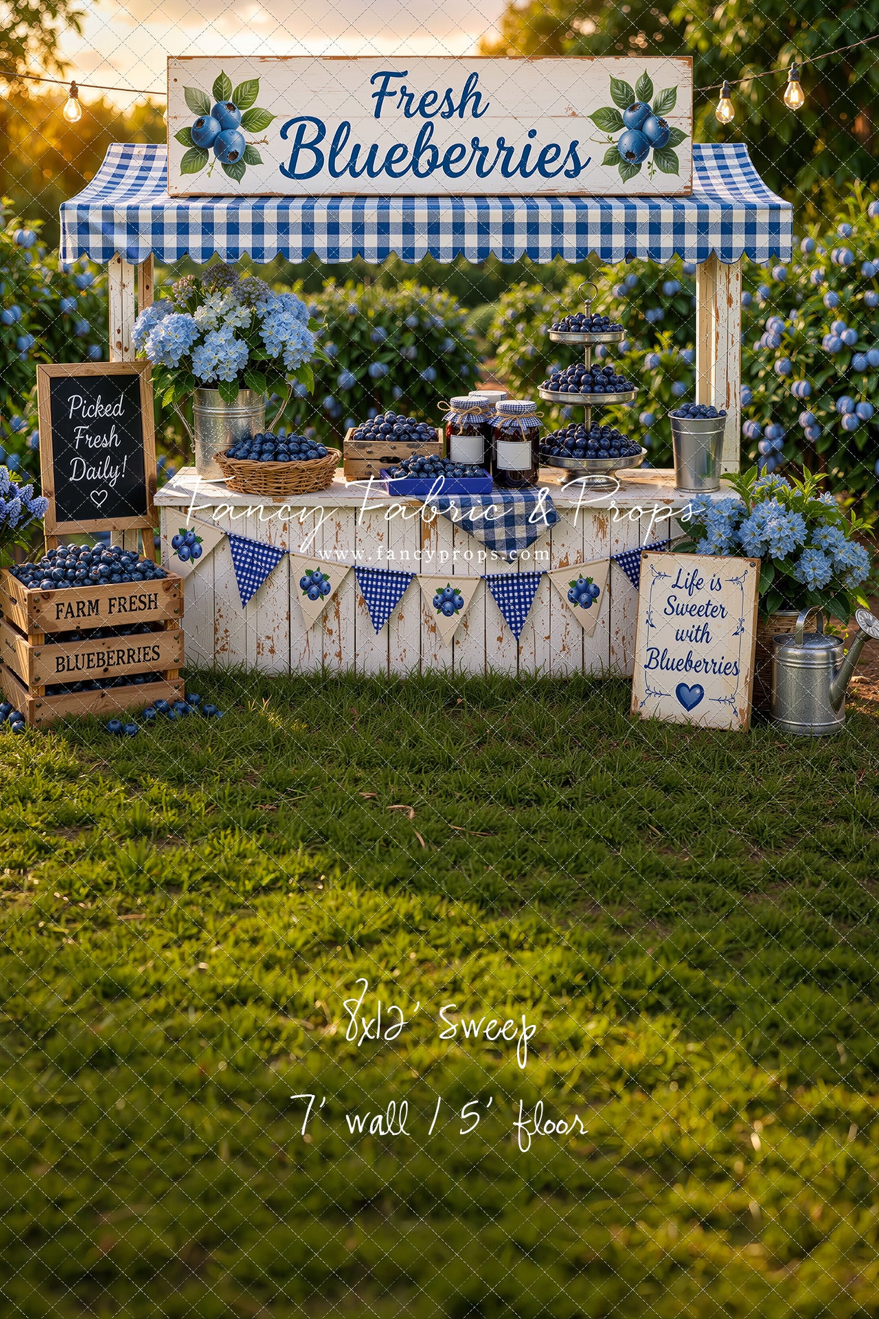 Blueberry Patch Market - With Sweep Option