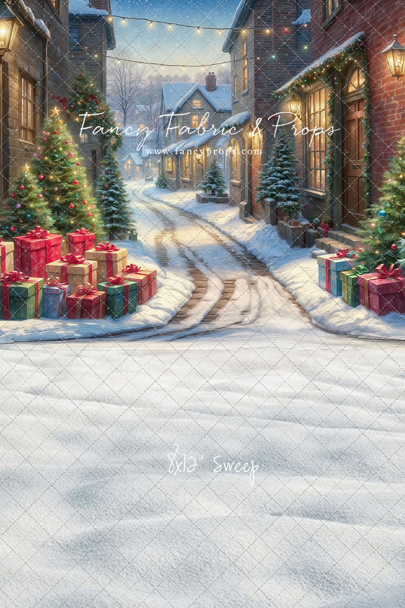 Winter Frost Market Street - Cobblestone Version - with Sweep Option