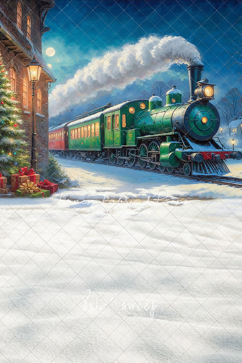 Festive Locomotive - Train on Right Option - With Sweep Option