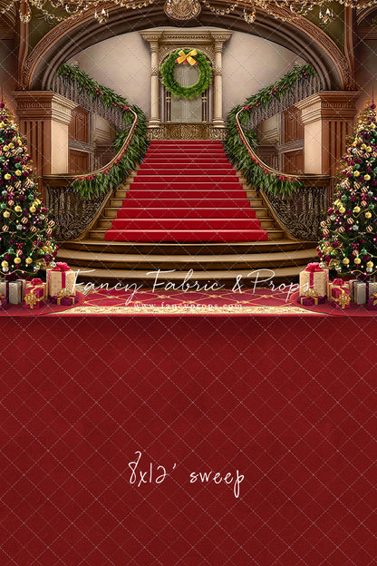 Grand Holiday Staircase - Red Carpet - with Sweep Option