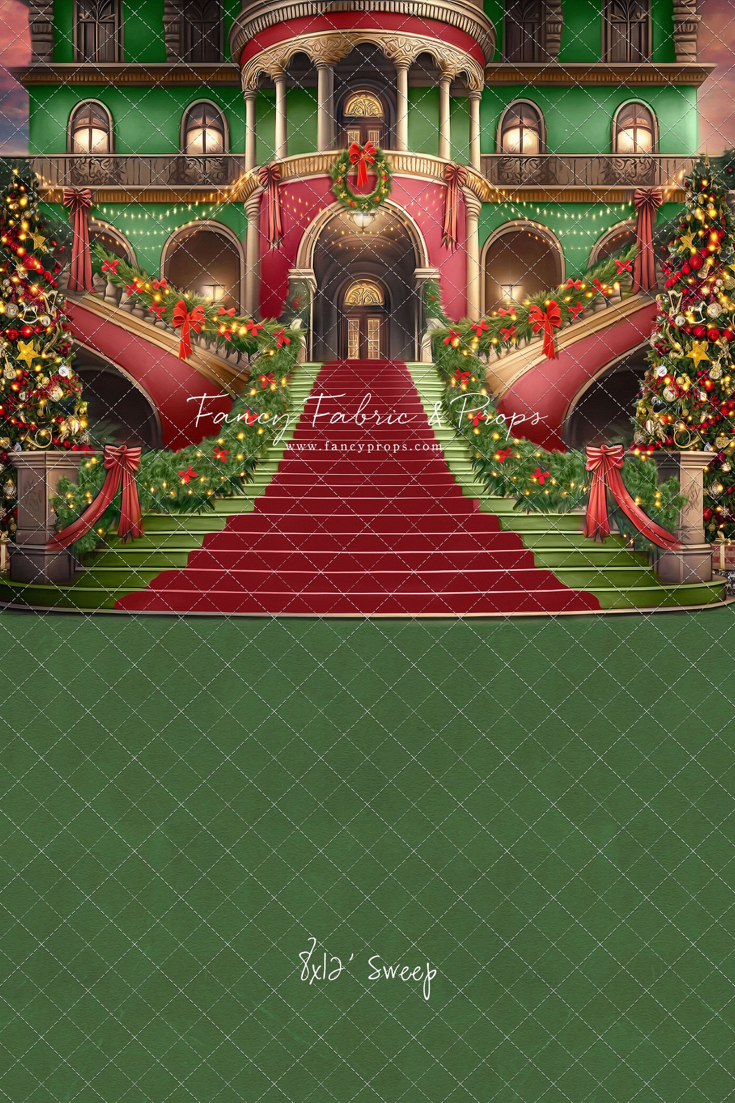 Merry Mansion- Green Rug - with Sweep Option