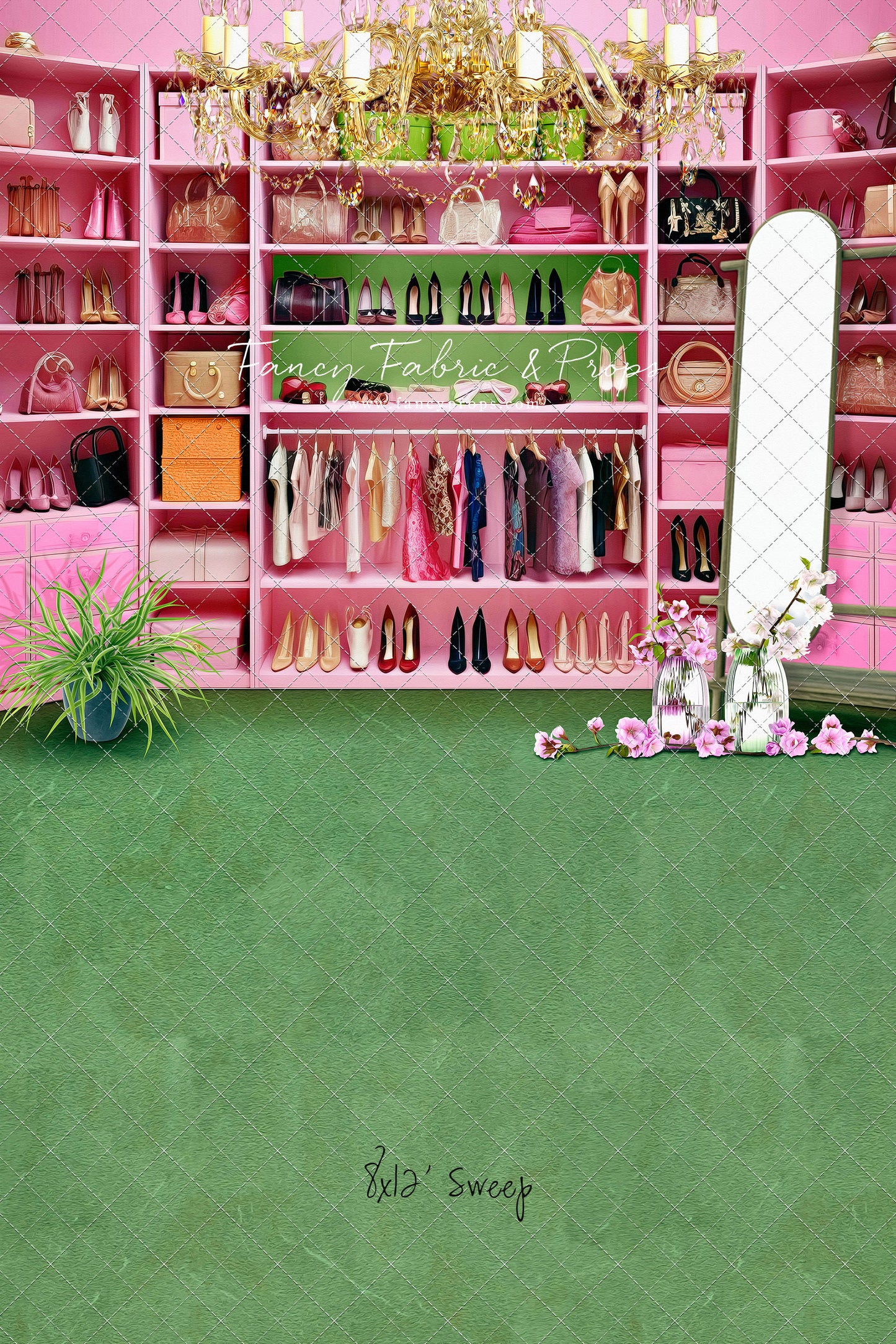 Nikki's Closet - Green Carpet - With Sweep Option