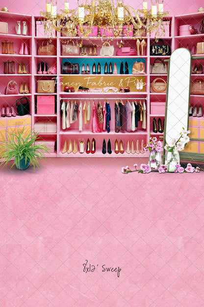 Nikki's Closet - Pink Carpet Option - With Sweep Option