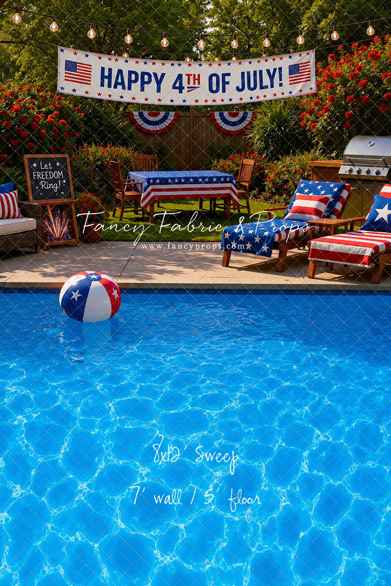 Red, White & Poolside Nights - With Sweep Option