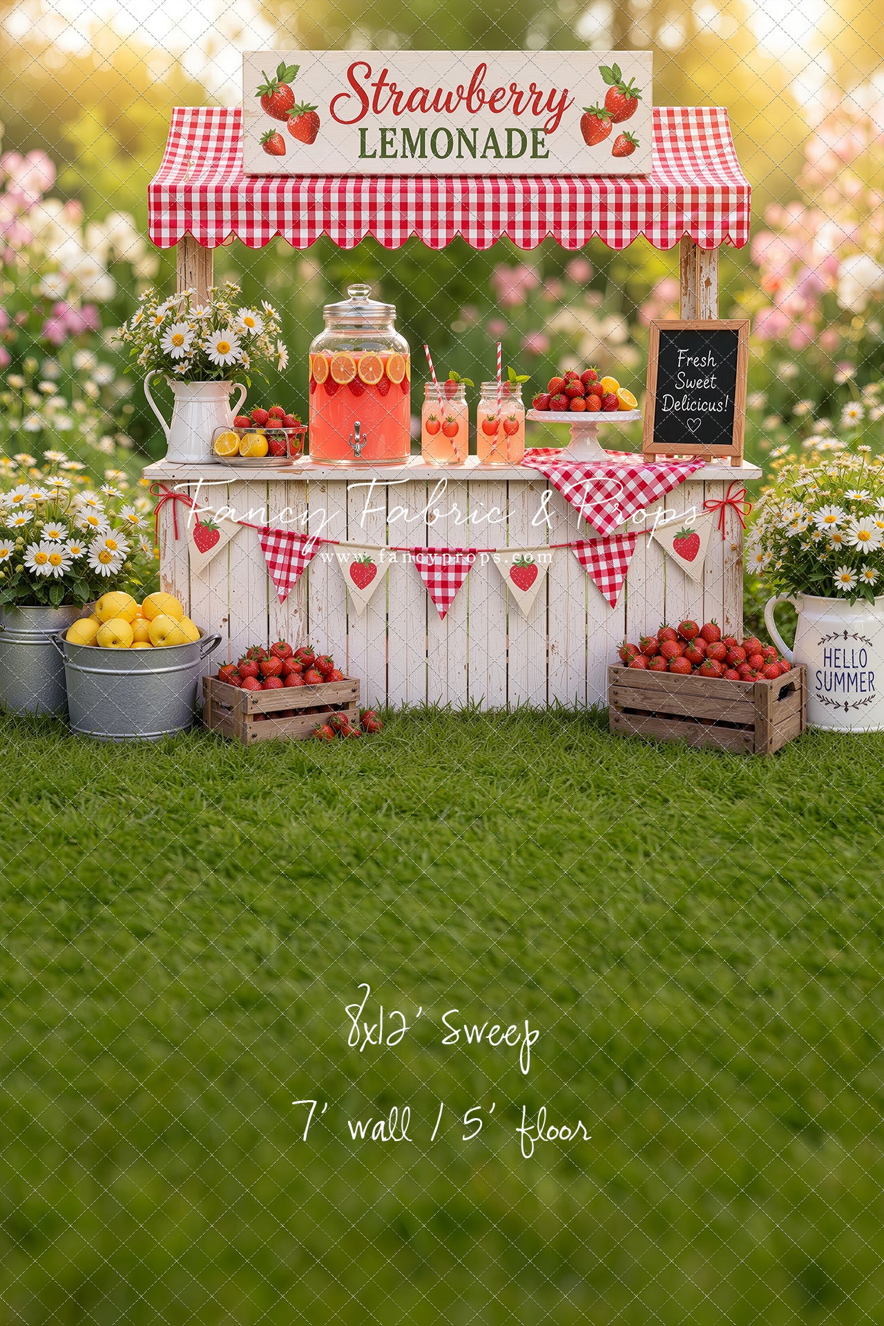 Sweet Strawberry Sips - With Sweep Option
