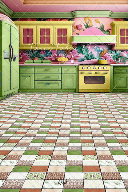 Tropical Kitchen - Lime & Yellow - With Sweep Option