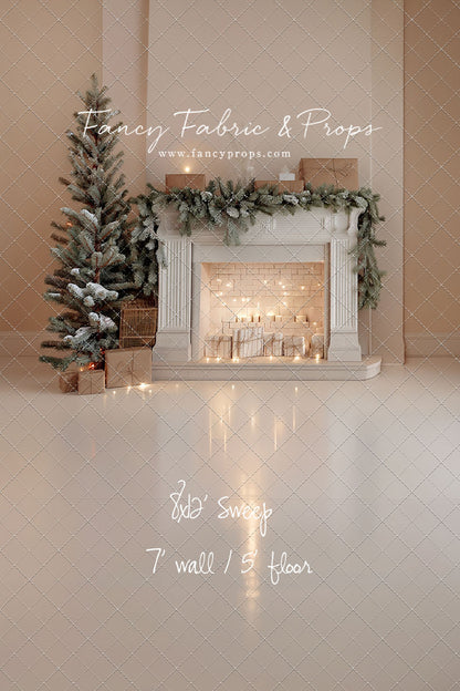 Evergreen & Ivory Mantle - With Sweep Option