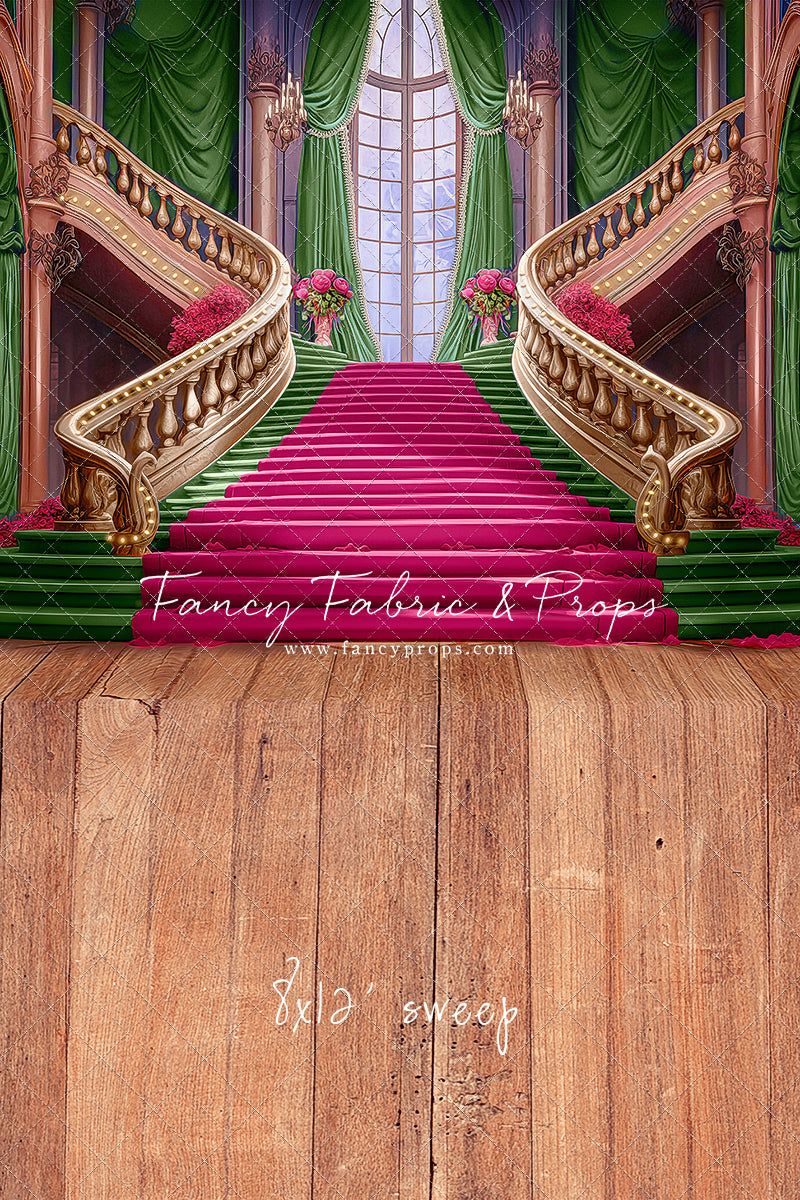 Ballroom Royal Staircase - Green - With Sweep Option