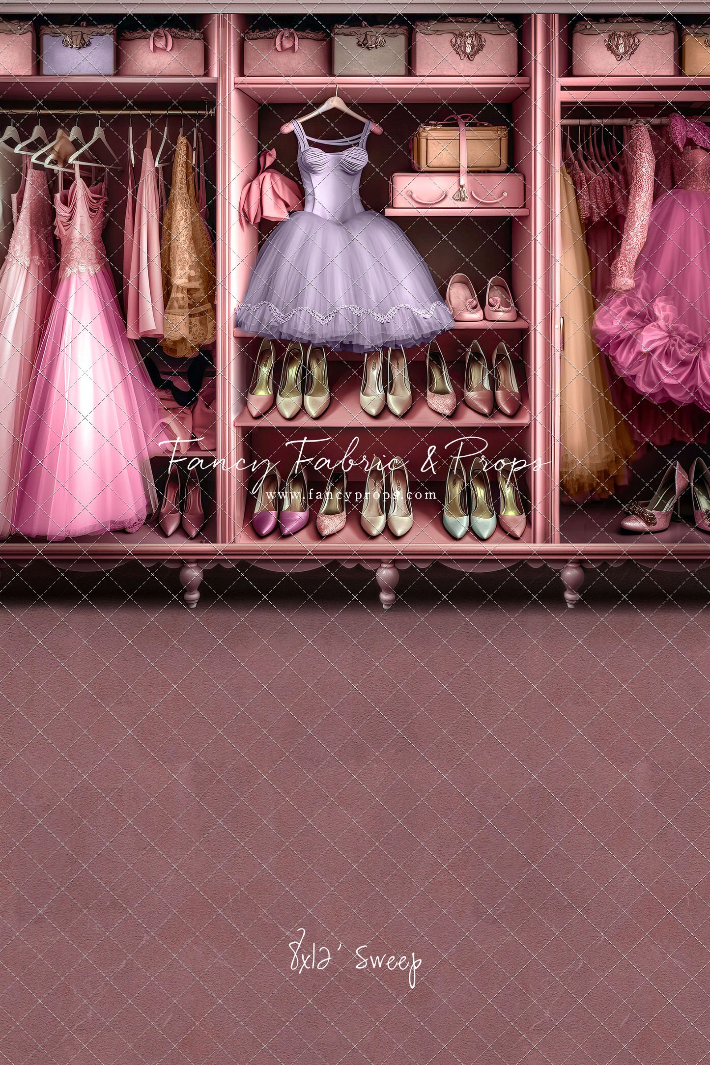 Barbie's Fabulous Wardrobe - Purple Dress Option - With Sweep Option